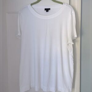 J Jill Wearever Collection White Tee Large